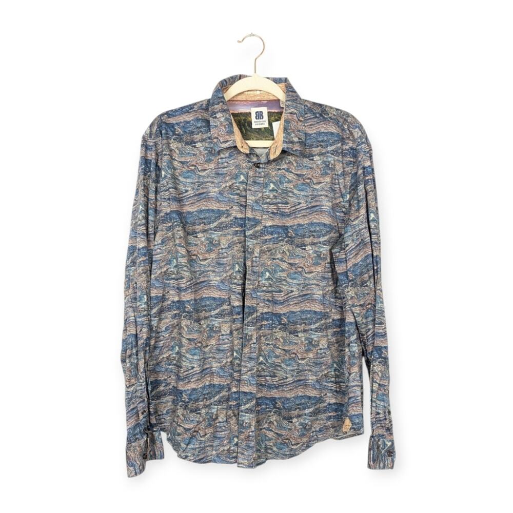 Brooklyn Brigade Serpentine Shirt XL Blue Button Down Men’s Long Sleeve NWT